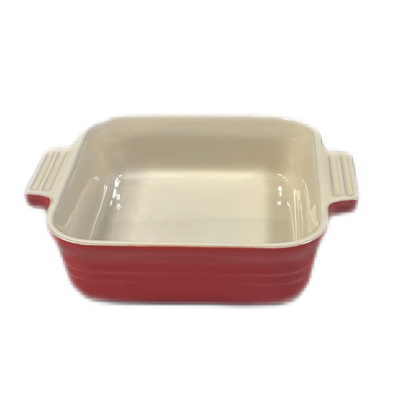 Le Creuset Other - Le Creuset Red Cerise Square Small Ceramic Baking Casserole Dish 14-29